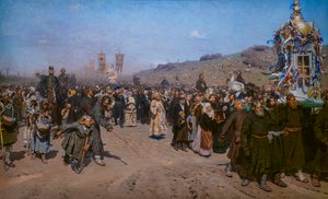 RELIGIÖS PROCESSION I KURSK-PROVINSEN av Ilya Efimovich Repin