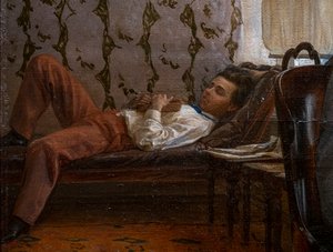 ELEVER FÖRBEREDELSER FÖR ETT TENTA (Detaljer) av Ilya Efimovich Repin