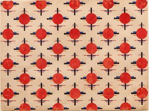 Suprematistiskt mönster. Tygdesign, ca 1921 av Ilya Grigorevich Chashnik