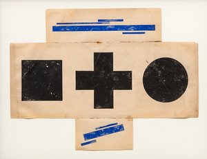 Suprematistiskt mönster, ca 1921 av Ilya Grigorevich Chashnik