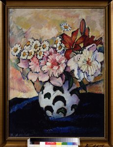 Blombukett. Målning av Ilya Ivanovich Mashkov (Ilia Mashkov, Matchkov) (1881-1944), olja på duk av Ilya Ivanovich Mashkov