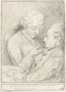 Porträtt av konstnären med hans yngre bror, Augustin Saint-Aubin av Imitator of Gabriel Jacques de Saint Aubin