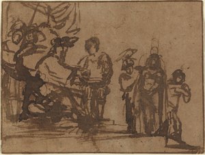 Kristus inför Pilatus av Imitator of Rembrandt van Rijn