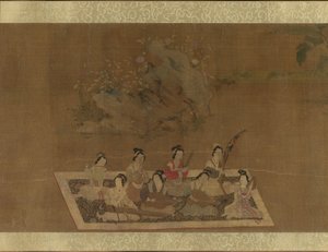 Lady Su Hui och hennes verspussel, 1500-talet. av In the style of Qiu Ying