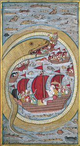Sjöorm sväljer den kungliga flottan, 1670