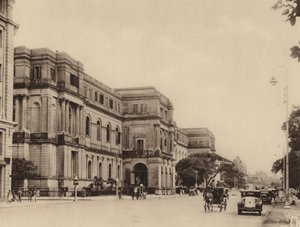 Indian Museum och Chowringhee Road mot söder (svartvitt foto) av Indian photographer