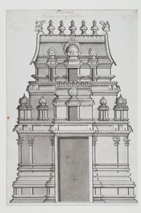 En tvåvånings gopuram av Indian School