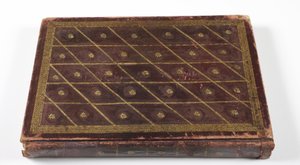 Album med Mughal-dynastisk genealogi, 1855 (läder med gulddetalj) av Indian School