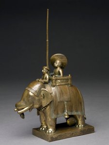 En officer som rider på en elefant, 1795 (mässing)