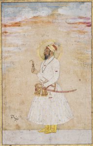 Azim us Shan Bahadur, ca 1720 (ogenomskinlig wc & guld på papper) av Indian School