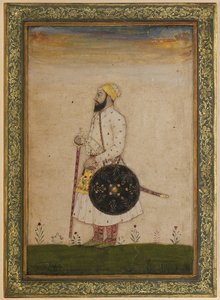Bahram Khan, en domstolstjänsteman i Shah Jahan, Mughal Indien, ca 1720