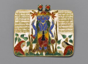 Brahma-hänge, sent 1700-tal (champleve-emalj på guld) (se även 267520 för baksidan) av Indian School