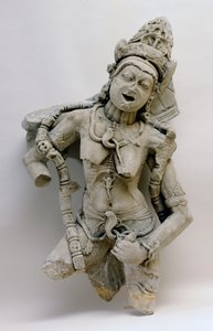 Chamunda, Hinglajgarh Culture, 1000 AD (Sandsten) av Indian School