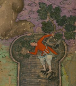 Detalj av en illustration från "Anv?r-i Suhayl? av Indian School