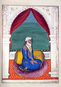 Dewan Ajodia Pershad, från The Kingdom of the Punjab, its Rulers and Chiefs, volym II, en volym med 30 akvarellstudier av en oidentifierad indisk konstnär, ca 1840 (wc på papper) av Indian School