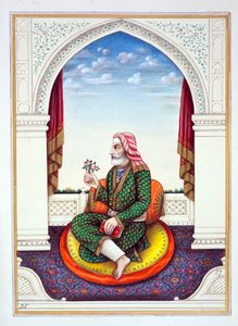 Dewan Sawan Mal (Multanwala), från The Kingdom of the Punjab, its Rulers and Chiefs, volym II, en volym med 30 akvarellstudier av en oidentifierad indisk konstnär, ca 1840 (wc på papper) av Indian School