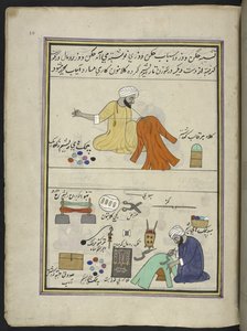 Broderare och gofferare,  86 teckningar inbundna i en volym som visar yrken och yrken i Kashmir, hantverkare visas i arbete med sina redskap och utrustning,  Av en Kashmir-konstnär, troligen i Srinagar, ca 1850-60 (gouache på papper) av Indian School