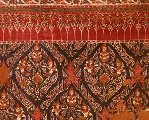 Tyg från Ayuttaya-perioden med thailändsk design (tryckt bomull) av Indian School