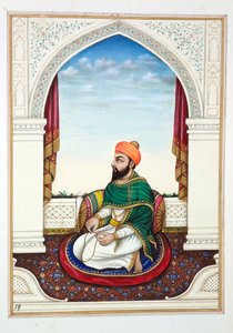 Fakir Syad Aziz-o-Deen, från The Kingdom of the Punjab, its Rulers and Chiefs, volym I, en volym med 27 akvarellstudier av en oidentifierad indisk konstnär, ca 1840 (wc på papper) av Indian School