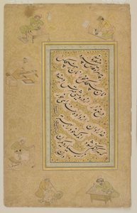 Folio från Jahangir-albumet, Mughal, c.1610 av Indian School