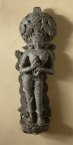 Ganga, gudinna som personifierar den heliga floden Ganges, Mahanad, Bengalen av Indian School