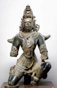 Garuda, från Mandla Fort, Madhya Pradesh, 1200 AD (svart sten)