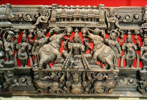Gata Lakshmi, Goddess of Good Fortune & Abundance (trä) av Indian School