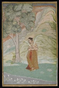 Gauri Ragini, Manuskriptfolio, sent 1700-tal av Indian School