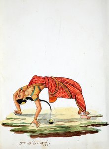 Indisk kvinna som dansar (wc på papper) av Indian School