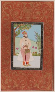 Iraj Khan, 1875-1900 (ogenomskinlig wc & guld på papper) av Indian School