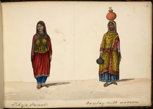 Khoja kvinna; Bombay mjölkförsäljare av Indian School