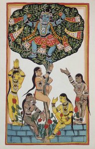 Krishna och 5 gudinnor av Indian School