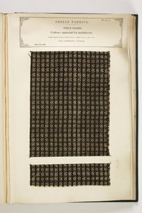 Material för Pantaloons, Loodiana, Punjab, Piece Goods, från The Collection of the Textile Manufacturers of India, av John Forbes Watson, publicerad 1866 av Indian School
