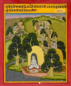 Mediterande asket, folio från a Book of Dreams, c.1720 av Indian School