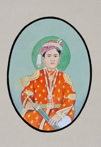 Miniatyrmålning av Maharaja Ganga Singh Bikaner av Indian School