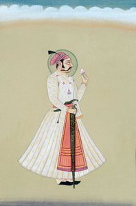 Miniatyrmålning av Maharana Amar Singh Udaipur av Indian School