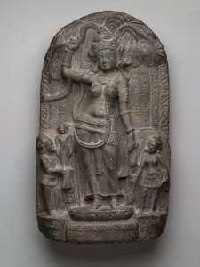 Julkrubba: Buddhas födelse (skifer) av Indian School