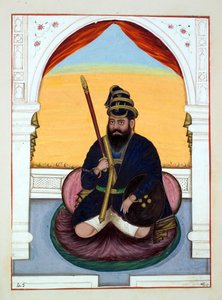 Phola Singh Nihang, från The Kingdom of the Punjab, its Rulers and Chiefs, volym II, en volym med 30 akvarellstudier av en oidentifierad indisk konstnär, ca 1840 (wc på papper) av Indian School
