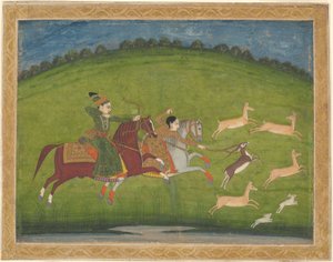 Prins och prinsessa jagar svartbock av Indian School