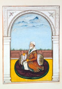 Rajah Dina Nath-Bahadur, från The Kingdom of the Punjab, its Rulers and Chiefs, volym I, en volym med 27 akvarellstudier av en oidentifierad indisk konstnär, ca 1840 (wc på papper) av Indian School