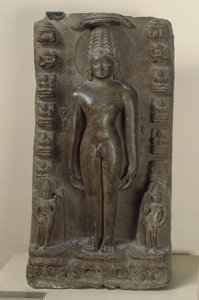 Relief föreställande Vrishabha, den första Tirthankara av Indian School