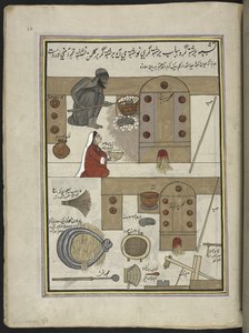 Risparkare och fru,  86 teckningar inbundna i en volym som visar yrken och yrken i Kashmir, hantverkare visas i arbete med sina redskap och utrustning,  Av en Kashmir-konstnär, troligen i Srinagar, ca 1850-60 (gouache på papper) av Indian School
