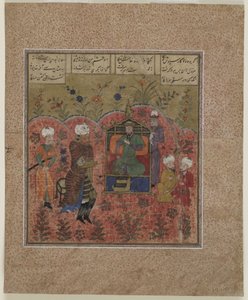 Rustam före Kay Ka "us, 1450-75 av Indian School