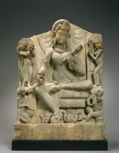 Sarasvati (sandsten) av Indian School