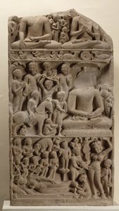 Scener från Buddhas liv, Sarnath, Uttar Pradesh av Indian School