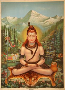 Shiva mediterar av Indian School