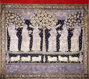 Sex Gopis, ca. 1800 av Indian School