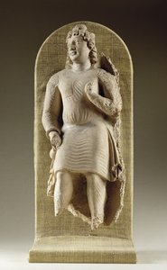 Stående ungdom eller Maitreya, Gandhara (stuckatur)