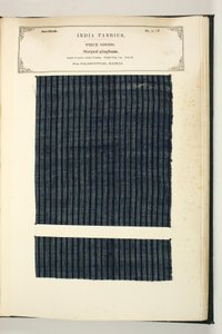 Striped Gingham, Palamcottah, Madras, Piece Goods, från The Collection of the Textile Manufacturers of India, av John Forbes Watson, publicerad 1866 av Indian School