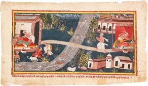 Bebisarna är utbytta, 1600-25 (ogenomskinlig wc på papper) av Indian School